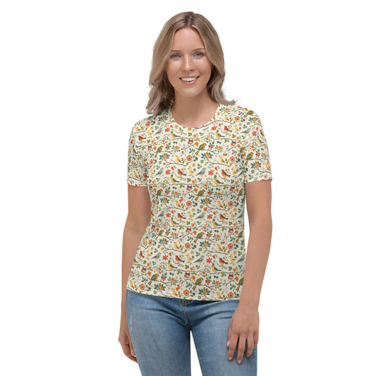 Vintage Birds and Blooms Women's T-shirt