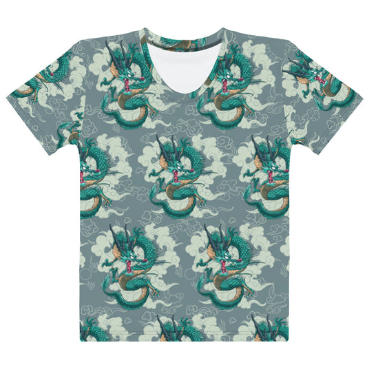 Women's Emerald Dragon Print Shirt