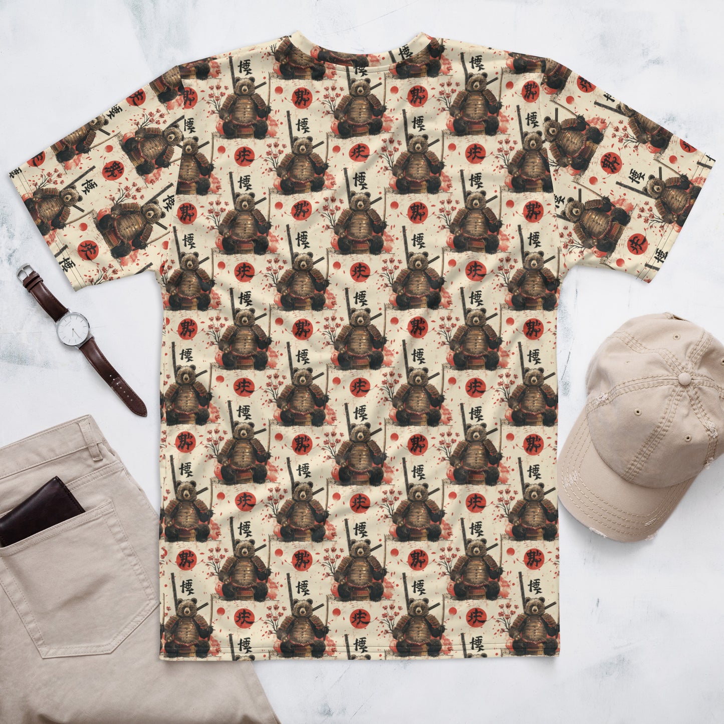 Vintage Samurai Bear Vintage Men's T-shirt