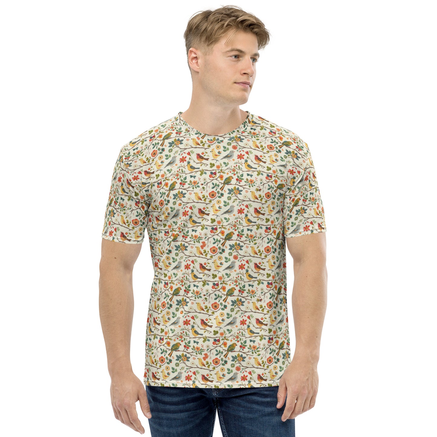 Vintage Birds and Blooms Men's T-shirt