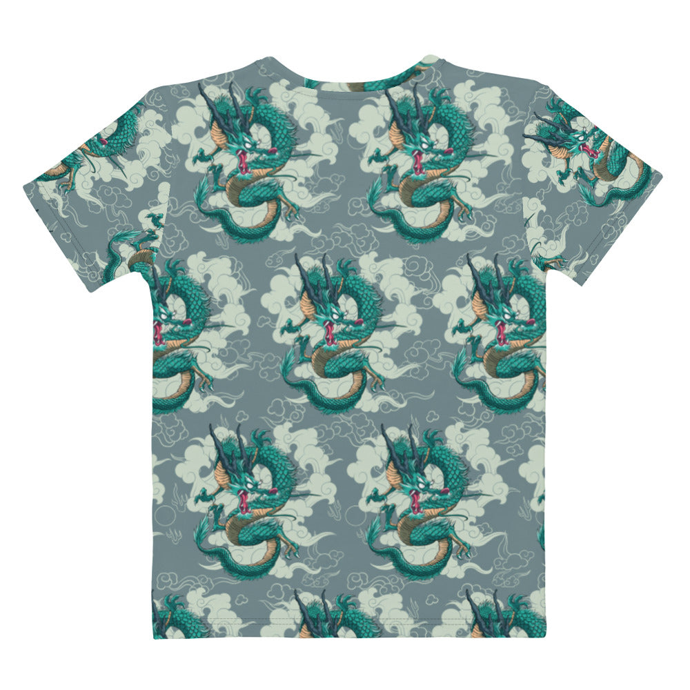 Women's Emerald Dragon Print Shirt